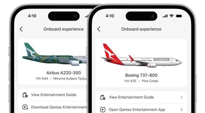 qantas app flugzeuge