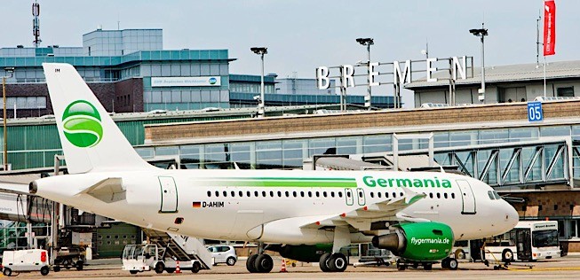 Flieger von Germania: Fluggäste sind im Ausland gestrandet.