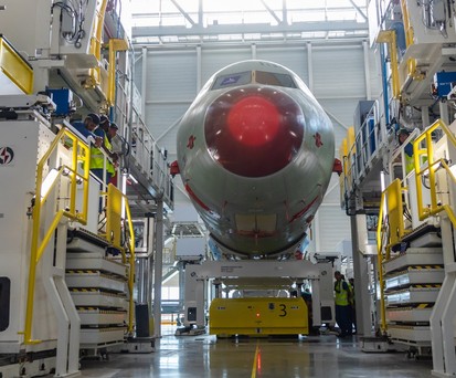 Ein Airbus A321 Neo in der Produktion: Ein Zulieferer arbeitet beim Korrosionsschutz nicht richtig.