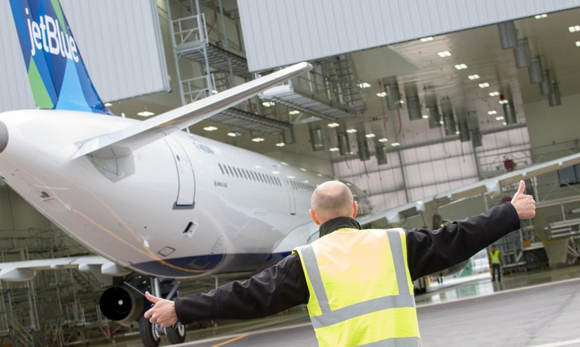 A321 von Jetblue in der Airbus-Produktion in Mobile: Es wird ausgebaut.