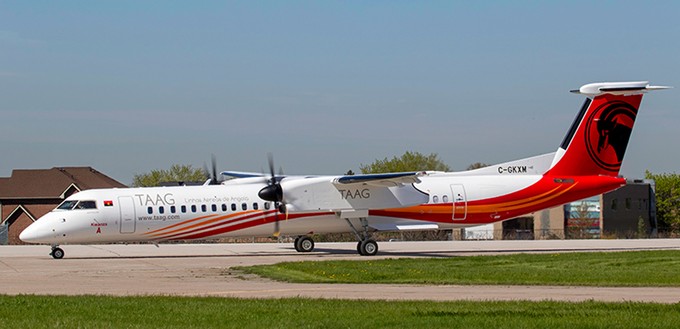 Die erste von sechs neuen De Havilland Canada Dash 8-400.