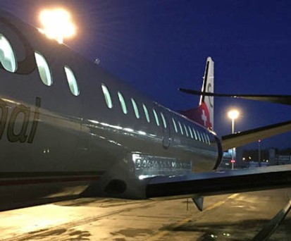 Saab 2000 noch mit der Markenbeschriftung Etihad Regional: Fliegt nicht mehr.