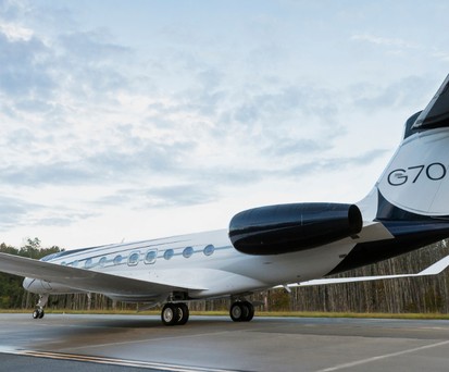 Die Gulfstream G700 am Boden: Sie kann schon alleine rollen.