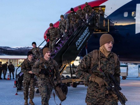 Flugzeug der New England Patriots: Brachte Soldaten nach Norwegen. 