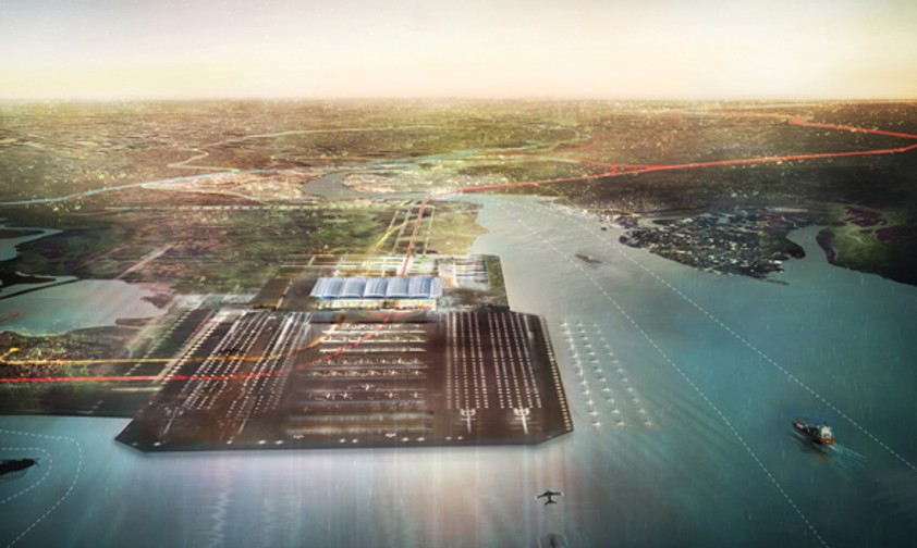 Riesig soll der neue Flughafen auf Boris Island werden...