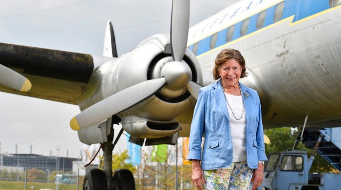 Margot von Engelmann Jahrzehnte später: Die Super Connie blieb ihr Lieblingsflugzeug.