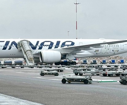 Airbus A350 von Finnair nahe dem Frachtterminal in Helsinki: Auch Cargo ist ein Faktor.