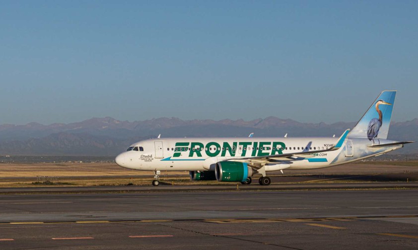 Frontier-Jet: Die Airline betreibt eine komplett geleaste Flotte.