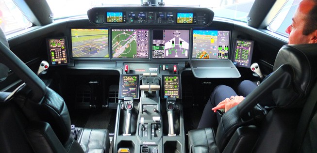 Die G600 und die kleinere G500 haben im Cockpit das gleiche neu entwickelte Flight Deck.