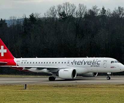 Embraer E190-E2 von Helvetic: Fliegt im Sommer sehr oft für Swiss.