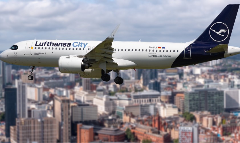 Lufthansa City Airlines' Airbus A320 ber Birmingham: Erstes Ziel.