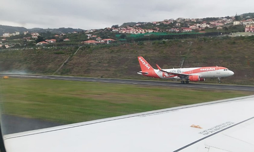 Easyjet-Flugzeug in Funchal: In diesem Fall glückte die Landung.