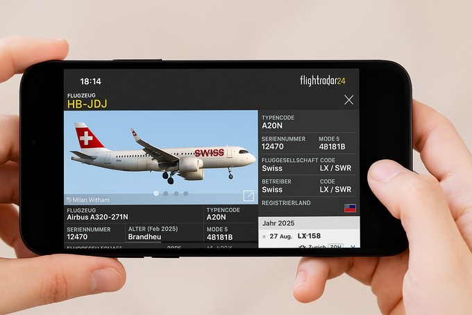 Airbus A320 Neo von Swiss: Wurde von Flightradar während Wochen fälschlicherweise Liechtenstein zugeschrieben.