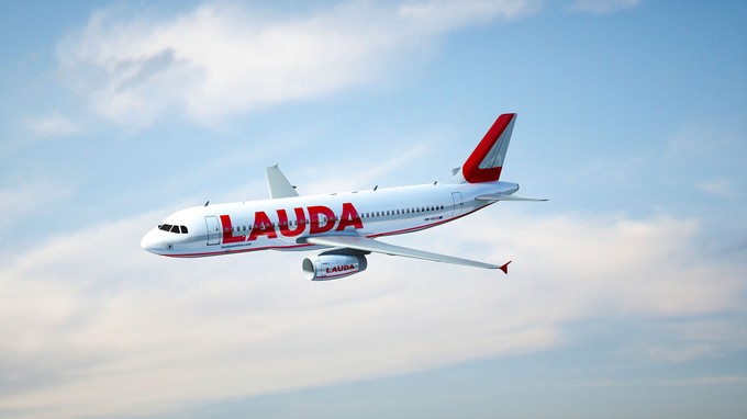 Lauda ganz groß: Der Name des ehemaligen Besitzers prangt künftig prominent auf den Flugzeugen von Laudamotion.