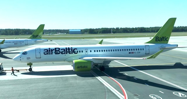 Airbus A220 von Air Baltic: Der Staat hilft der angeschlagenen Nationalairline.