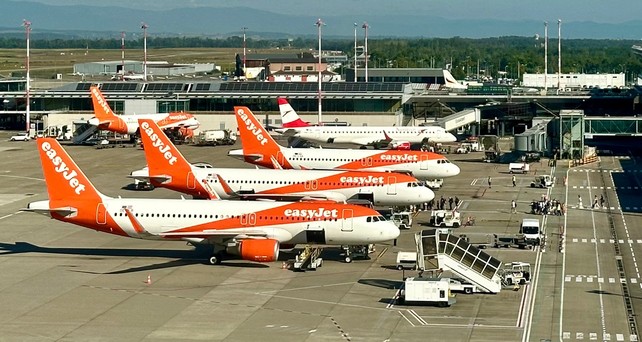Flughafen Basel/Mulhouse: Easyjet ist eindeutig Marktführer.