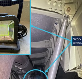Die vergessene Lampe im Flügel: Der Airbus A380 von Qantas absolvierte mit ihr zwei Flüge.