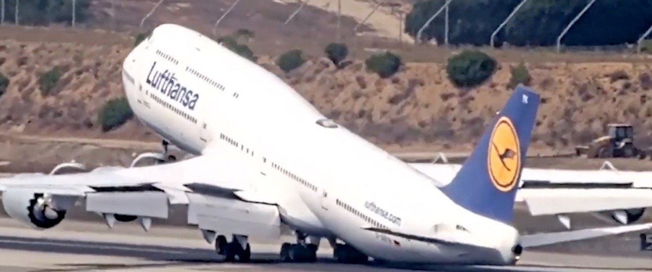 Boeing 747-8 von Lufthansa: Am 10.Oktober wäre es fast zu einem Tailstrike in Los Angeles gekommen. 
