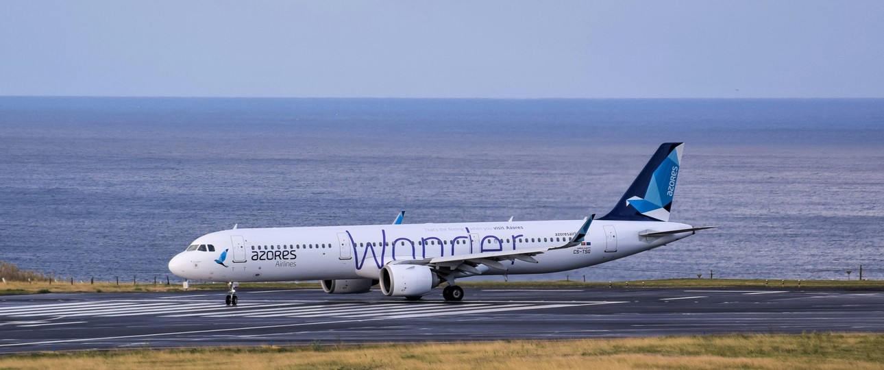 Airbus A321 LR von Azores Airlines: die Airline setzt das Flugzeug hauptsächlich auf USA-Flügen ein. 