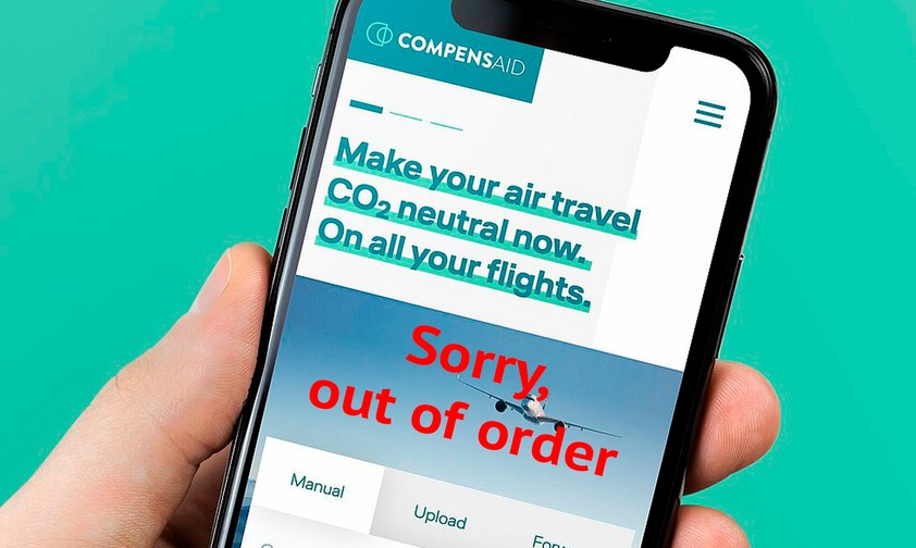 Webseite von Compensaid (Montage): Existiert nicht mehr.
