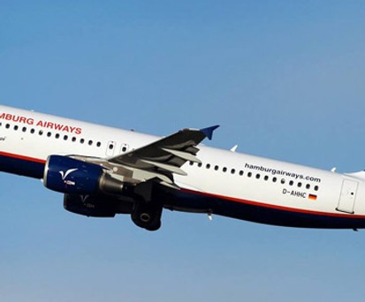 A320 von Hamburg Airways: Die Maschine hebt nicht mehr ab.