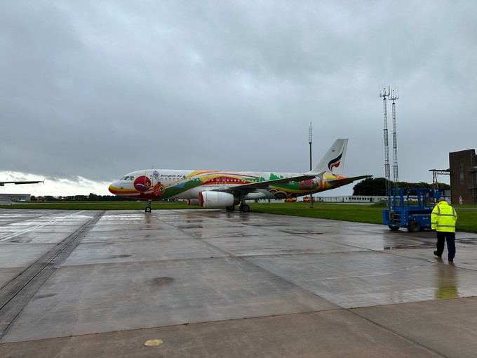 Eine ehemalige Maschine von Bangkok Airways.