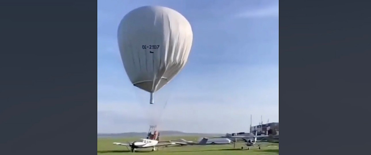 Heißluftballon: Falscher Ort für die Landung.