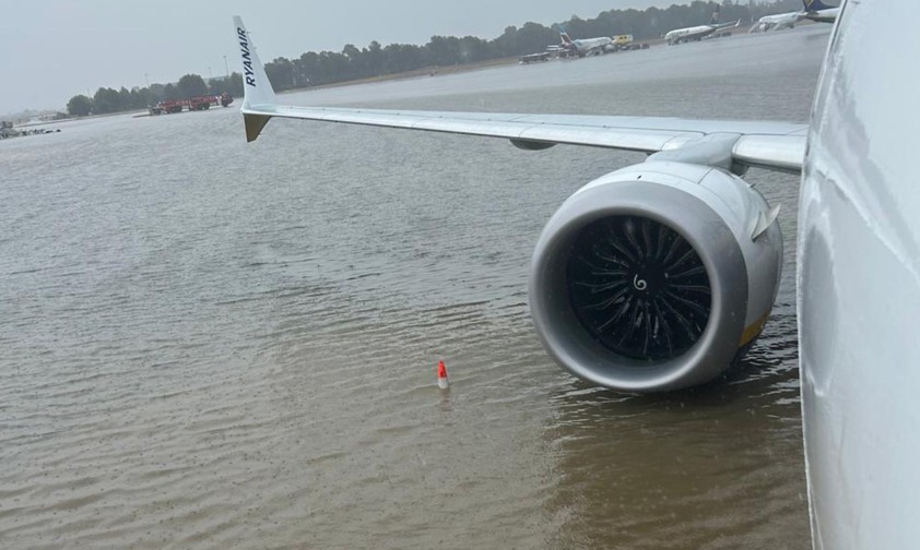 Flughafen Palma: Notfallplan für Überschwemmungen aktiviert.