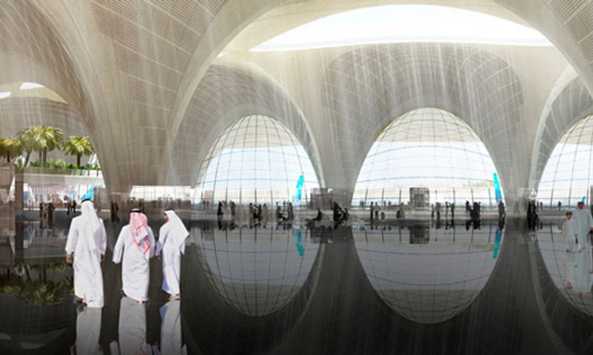 Wie auf diesem Bild soll der Flughafen Kuwait <a href="http://www.aerotelegraph.com/so-will-kuwait-seinen-flughafen-ausbauen">in Zukunft aussehen</a>. Zurzeit reicht es dagegen nur für den letzten Platz (76.) im Ranking mit einer Bewertung von 5,02.