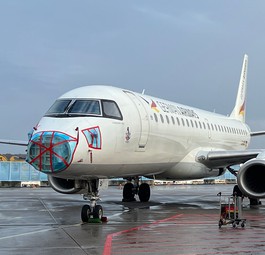 Die Embraer E190 von German Airways in Köln.