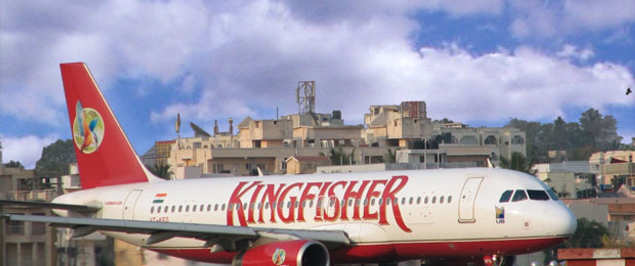 Flieger von Kingfisher: Sowohl nationale als auch internationale Routen waren von den Streichungen betroffen.