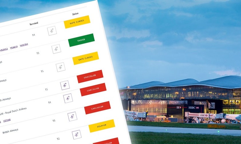 Flughafen London-Heathrow: Auch am Mittwoch sind schon diverse Flüge annulliert worden.