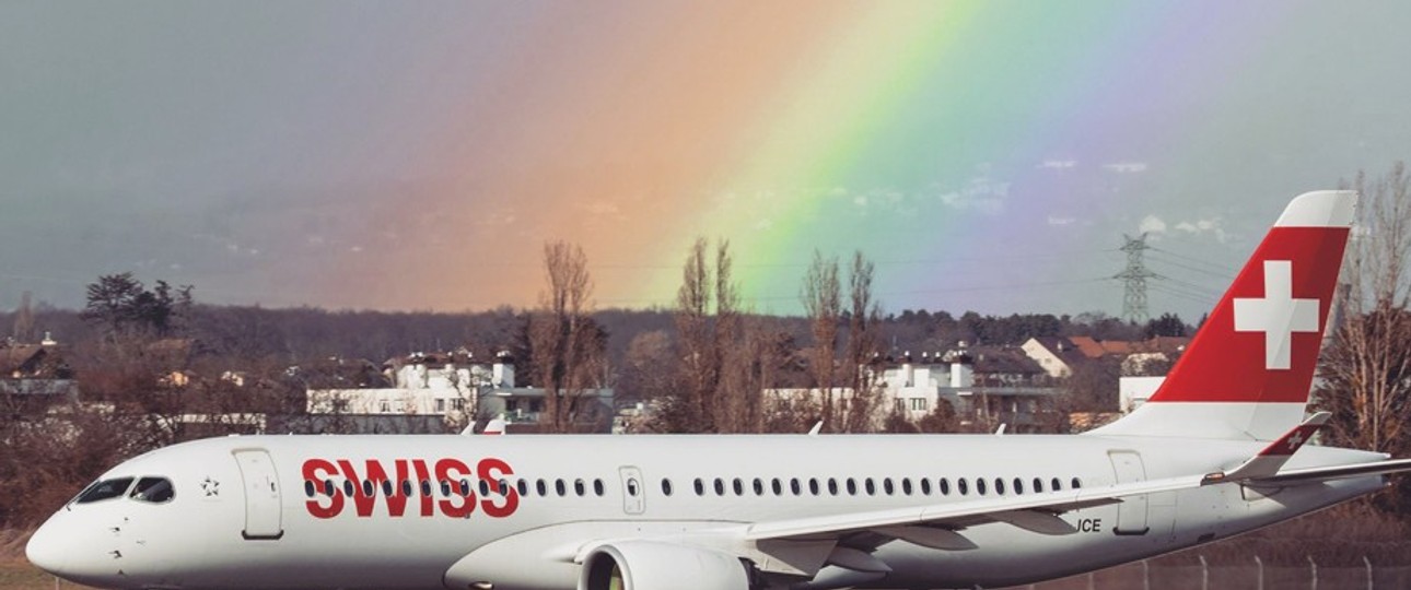 Airbus A220 von Swiss in Genf: Piloten wollten sich alkoholisiert ins Cockpit setzen.
