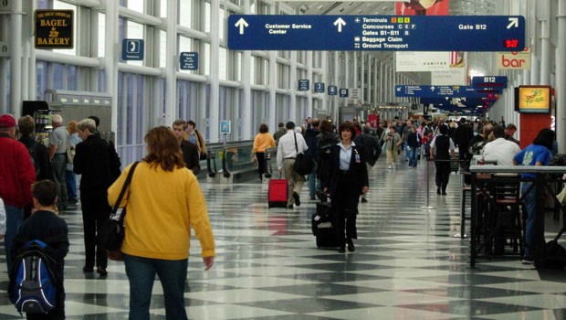 Das United-Airlines-Terminal in Chicago O'Hare - fast ein zweites Zuhause für Tom Stuker.