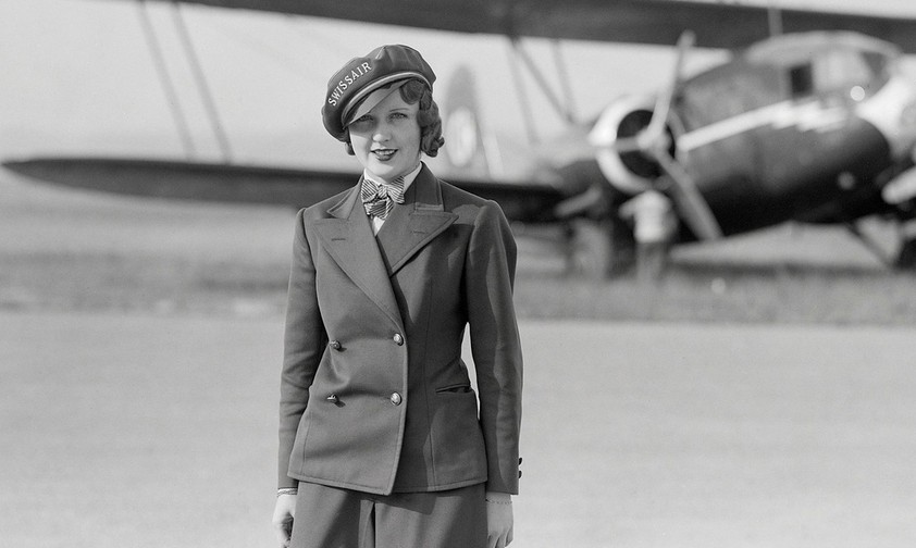 Nelly Diener: Sie wurde 1934 bei der Swissair die erste Flugbegleiterin Europas.