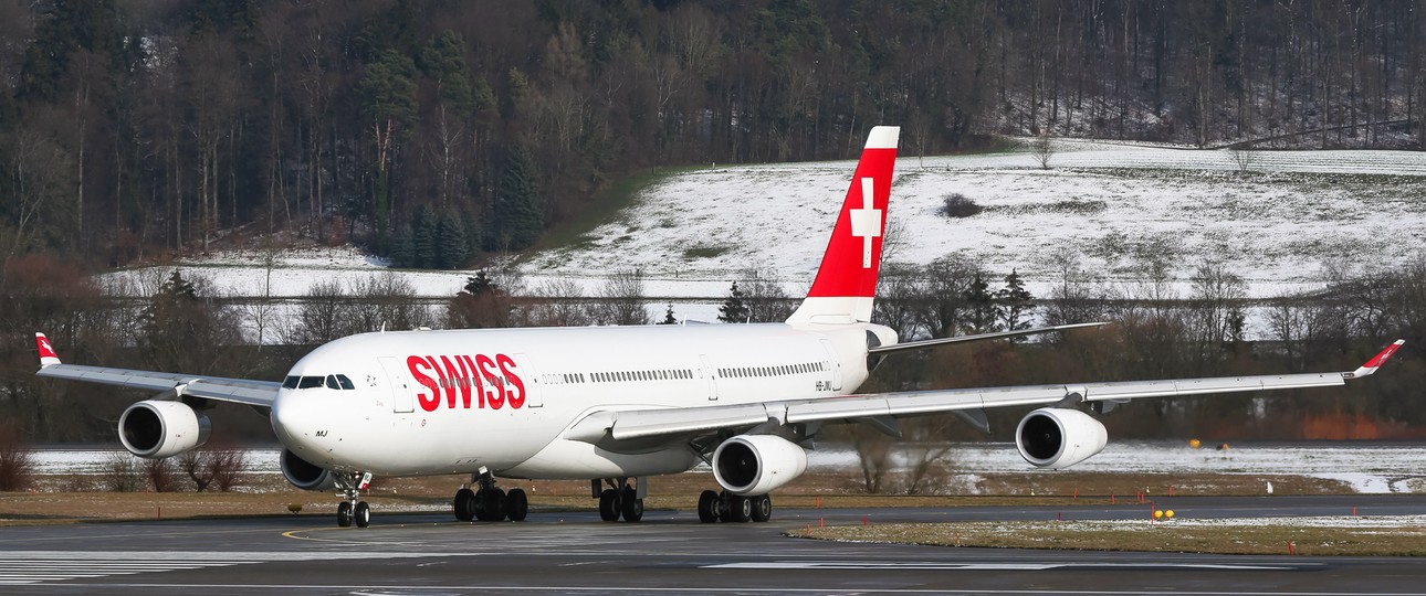 Airbus A340-300 von Swiss.