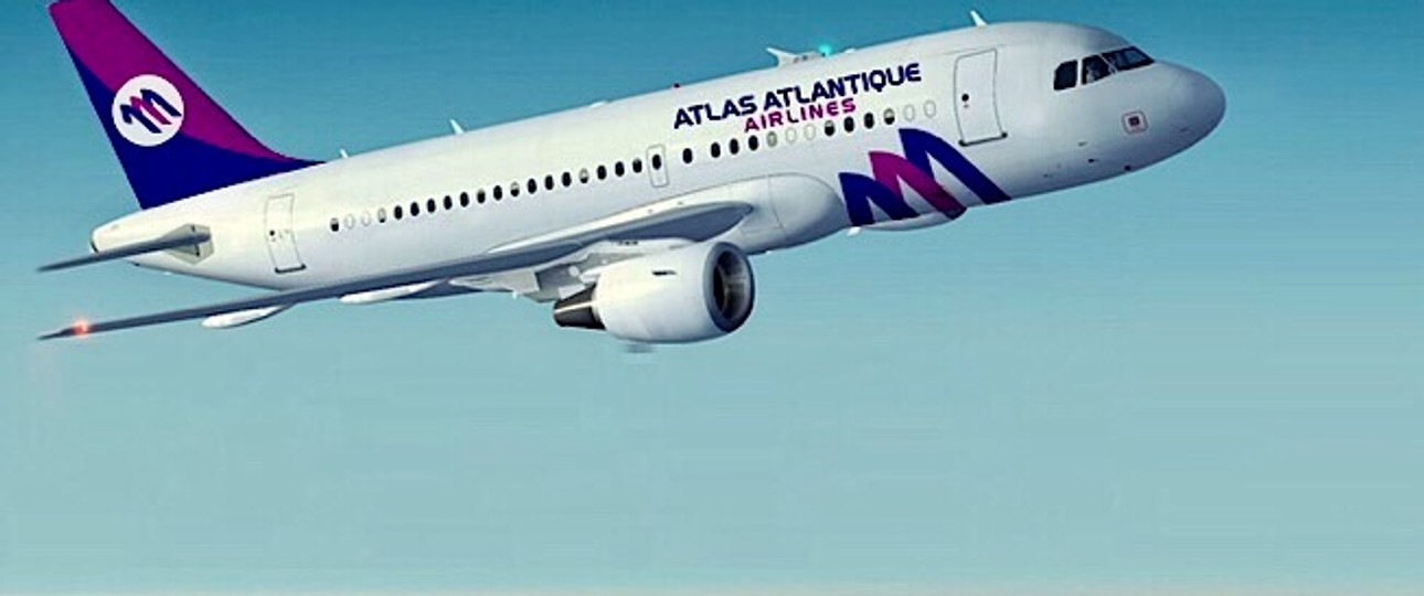Airbus A319 in den Farben von Atlas Atlantique Airlines: Stehen die Motoren bald still?