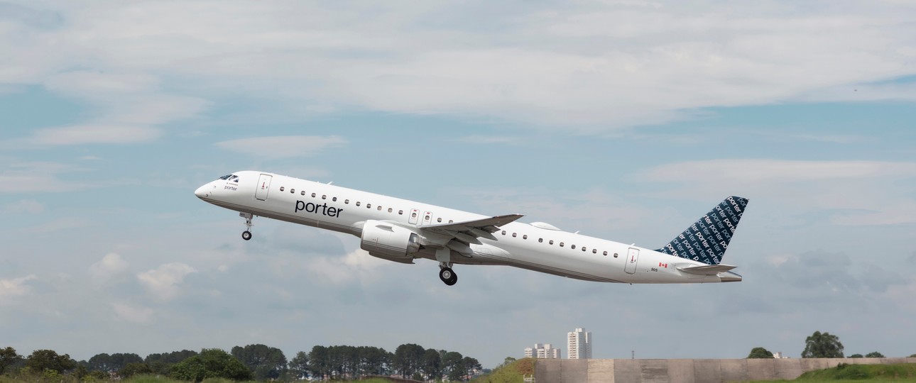 Die erste Embraer E915-E2 von Porter.
