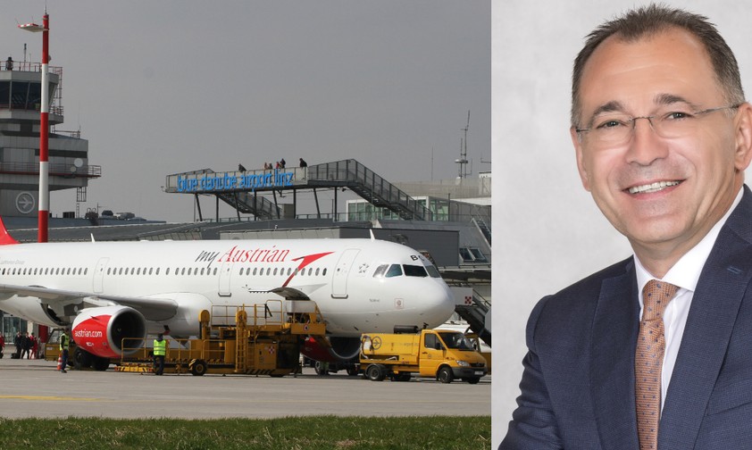 Flughafen Linz und Geschäftsführer Norbert Draskovits: Erwartet einen harten Winter.