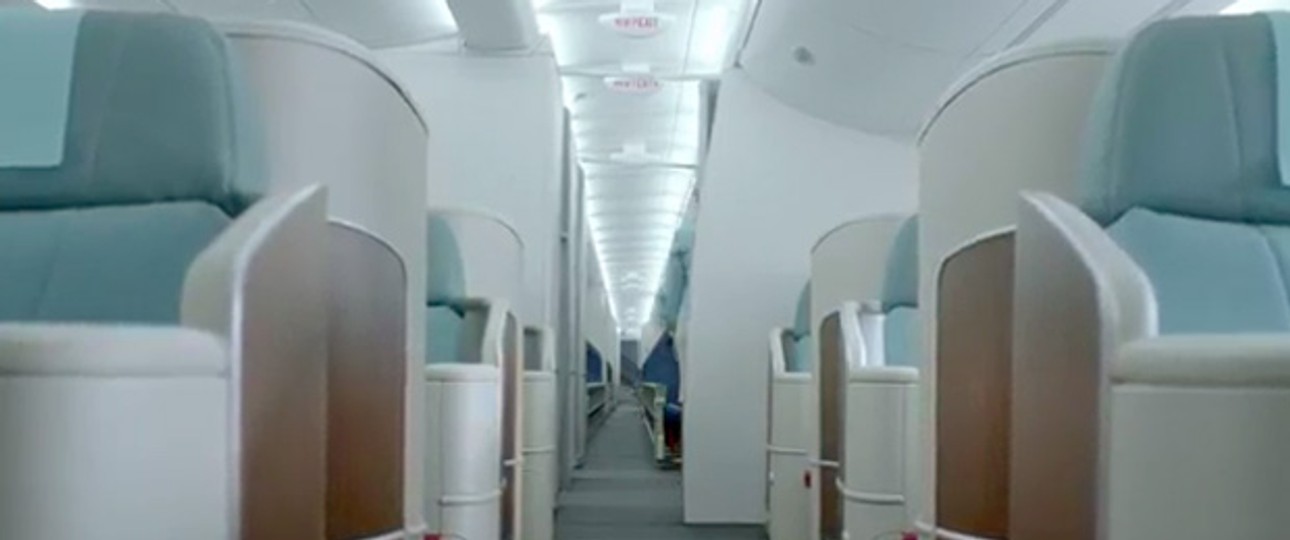 Eine Bar und einen Duty-Free-Shop gibt es an Bord der Korean-Superjumbos, ebenso wie eine Lounge für Premium-Reisende. Allein für den Shop gehen 13 Economy-Sitze verloren.