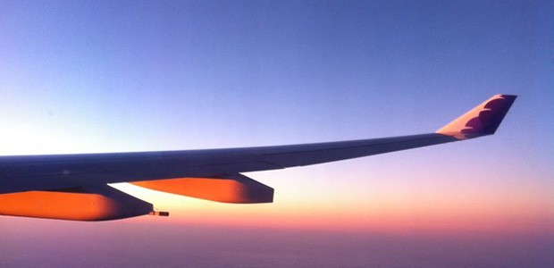 Blick aus dem Fenster eines Jets von Hawaiian: Bald gibts neues Unterhaltungsprogramm.