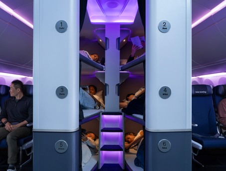 Sky Nest von Air New Zealand: Etagenbetten für alle. 