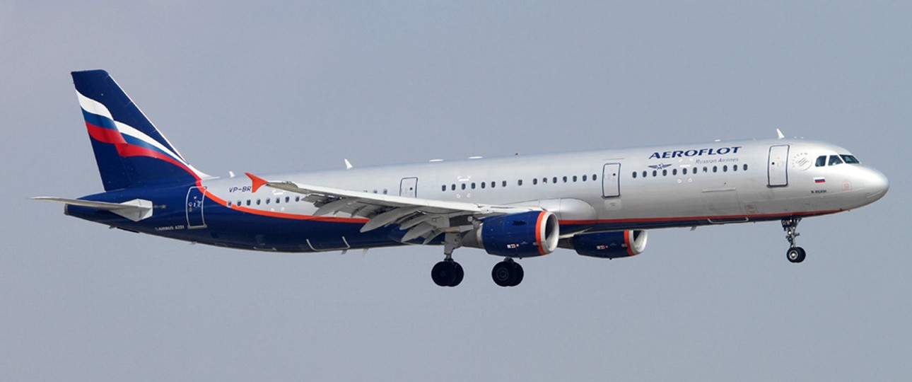 Airbus A321 von Aeroflot: Flog kurz über Estland.