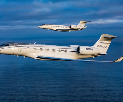 Platz 2 teilen sich gleich sechs Jets: von Gulfstream G700, G650ER, G600 und G500 (im Bild) sowie von Bombardier Global 8000 und Global 7500. Alle erreichen einen MOM von 0.925.