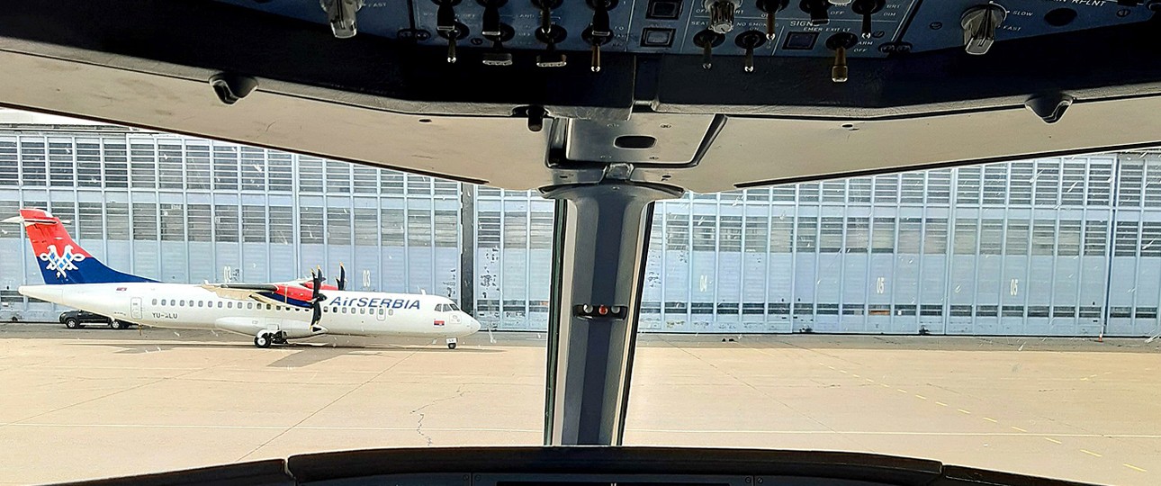 Blick auf eine ATR von Air Serbia: Bald neue Partner an Bord?