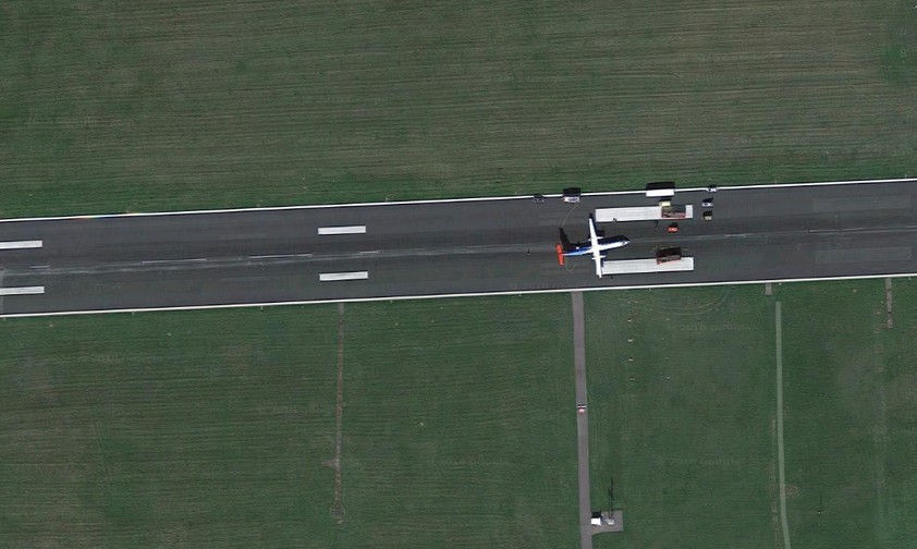 Google Maps hält Bruchlandung von Saarbrücken fest