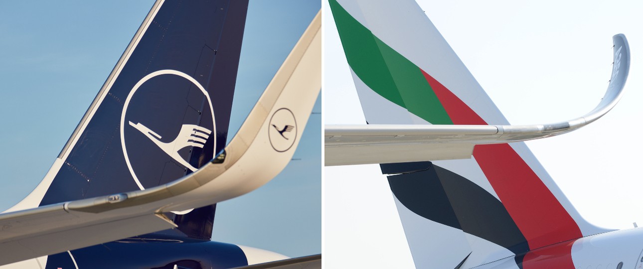 Heckflossen von Lufthansa und Emirates: Bald Partner?