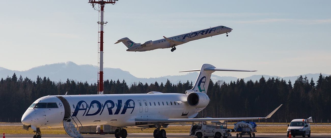 Bombardier CRJs von Adria Airways: Am 24. und 25. September heben keine Flieger ab.