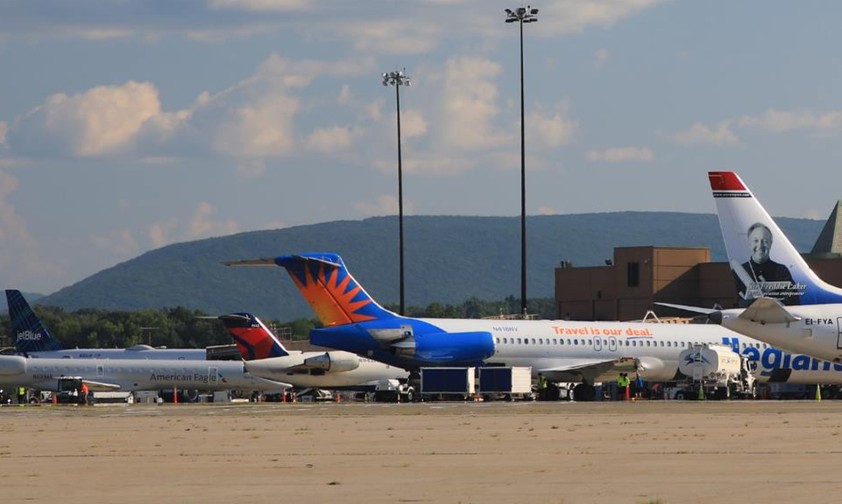 Stewart Airport (2018): Mittlerweile sind die Norwegian-Jets verschwunden.