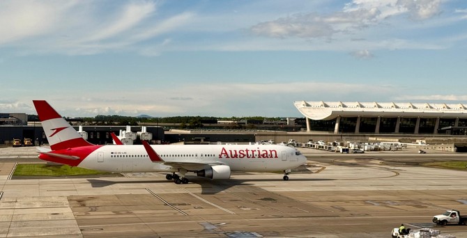Boeing 767 von Austrian Airlines in Washington: Die Airlines ist besonders pünktlich unterwegs.